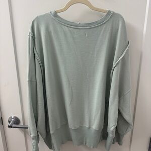 Free People We The Free Camden Sweatshirt Mint Green